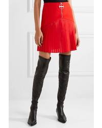 Givenchy Pleated Med Wool Mini Skirt