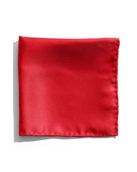 Nordstrom Silk Twill Pocket Square Red One Size