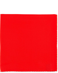 Neiman Marcus Silk Pocket Square Red