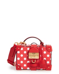 Red Polka Dot Leather Crossbody Bag