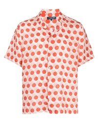 Frescobol Carioca Roberto Polka Dot Linen Shirt