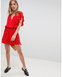 Jdy Dotted Wrap Playsuit