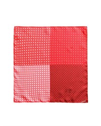 Lanvin Polka Dot Print Silk Pocket Square