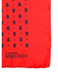 Alexander McQueen Skulls Polka Dots Silk Pocket Square