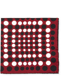 Tom Ford Irregular Dot Print Silk Pocket Square