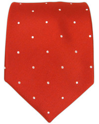 The Tie Bar Satin Dot Redwhite