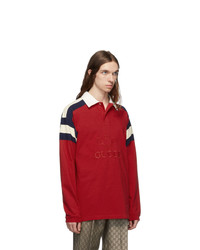 Gucci Red Tennis Long Sleeve Polo