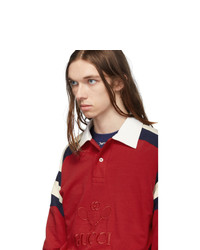 Gucci Red Tennis Long Sleeve Polo
