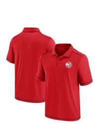 FANATICS Branded Red Atlanta Hawks Primary Logo Polo