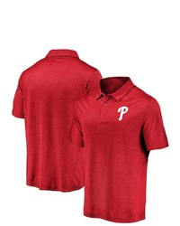 FANATICS Branded Red Philadelphia Phillies Iconic Striated Primary Logo Polo