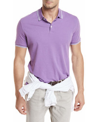 Brunello Cucinelli Contrast Tipped Cotton Polo Shirt