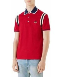 Gucci Cotton Embroidered Bee Polo