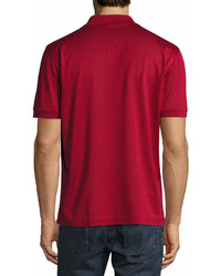 Brioni Cotton Pique Polo Shirt Red