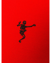 Alexander McQueen Dancing Skeleton Embroidered Polo Shirt