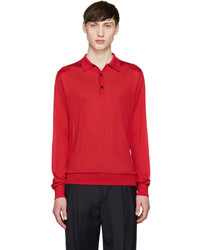Ditions Mr Red Knit Silk Polo