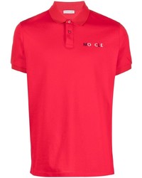 Moncler Embroidered Logo Cotton Polo Shirt