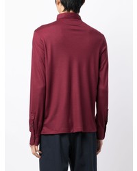 Isaia Fine Knit Wool Polo Shirt