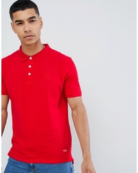 Pull&Bear Join Life Polo In Red With Sunset Embroidery