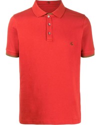 Fay Logo Embroidered Fitted Polo Shirt