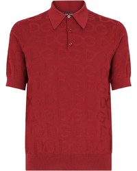 Dolce & Gabbana Logo Jacquard Short Sleeve Polo Shirt