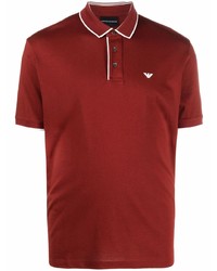 Emporio Armani Logo Print Cotton Polo Shirt