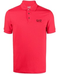 Ea7 Emporio Armani Logo Print Short Sleeve Polo Shirt