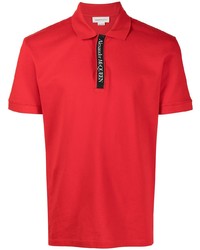 Alexander McQueen Logo Print Short Sleeved Polo Shirt