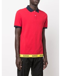 Ferrari Logo Tape Cotton Polo Shirt