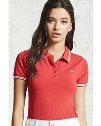 Forever 21 Rainbow Graphic Polo Shirt