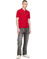 Comme Des Garcons Play Red Cotton Polo