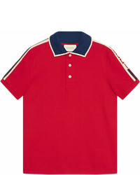 Gucci Red Stripe Polo Shirt