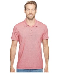 Agave Denim Short Sleeve Polo Italian Pique In Red Clothing