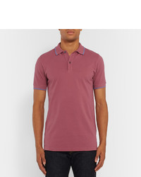 Tomas Maier Slim Fit Contrast Tipped Cotton Piqu Polo Shirt