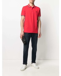 Fred Perry Striped Tipping Polo Shirt