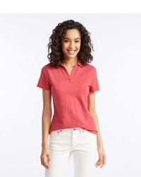 L.L. Bean West End Fitted Polo Short Sleeve Splitneck