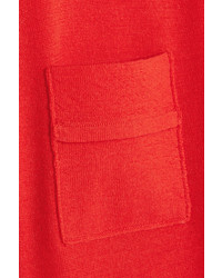 Frame Wool And Cashmere Blend Polo Shirt Tomato Red