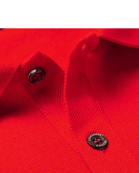Alexander McQueen Zardozi Appliqud Cotton Piqu Polo Shirt