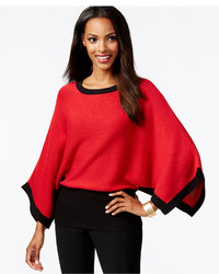 Alfani Colorblocked Poncho Sweater Only At Macys