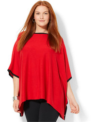 Lauren Ralph Lauren Plus Size Ribbed Poncho Sweater