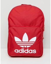 adidas Originals Large Trefoil Logo Backpack In Red Dq3157