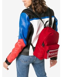 Versace Red Logo Backpack