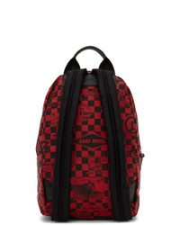 McQ Alexander McQueen Red Racer Check Classic Backpack