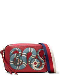 Gucci Merveilles Small Printed Textured Leather Shoulder Bag One Size