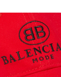 Balenciaga Logo Embroidered Cotton Baseball Cap