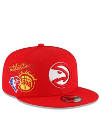 New Era Red Atlanta Hawks Back Half 9fifty Snapback Adjustable Hat At Nordstrom