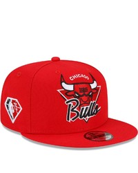 New Era Red Chicago Bulls 2021 Nba Tip Off Team Color 9fifty Snapback Adjustable Hat