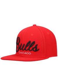 PRO STANDARD Red Chicago Bulls Drop Shadow Script Snapback Hat At Nordstrom