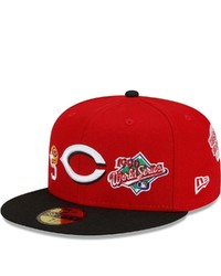 New Era Red Cincinnati Reds 5x World Series Champions Count The Rings 59fifty Fitted Hat