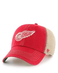 '47 Red Detroit Red Wings Trawler Clean Up Trucker Snapback Hat
