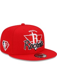 New Era Red Houston Rockets 2021 Nba Tip Off Team Color 9fifty Snapback Adjustable Hat